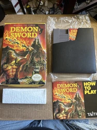 Demon Sword - NES Nintendo -w/ Box Great Shape! CIB - In Protective Case