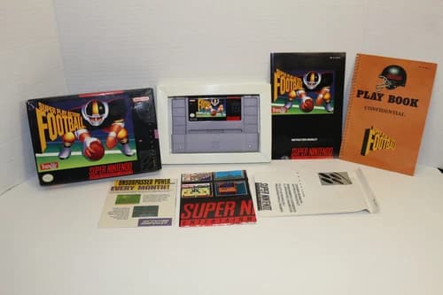 Super Play Action Football SNES Super Nintendo 1991 CIB Complete Tested NICE
