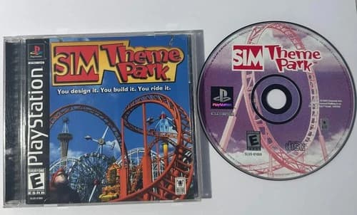 Sweet and complete! Sim Theme Park (Sony PlayStation 1 PS1)