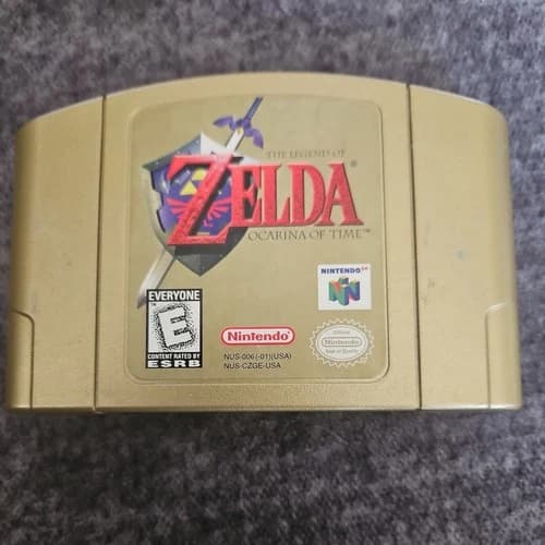 The Legend of Zelda Ocarina of Time Nintendo N64 Authentic Gold Game Cartridge