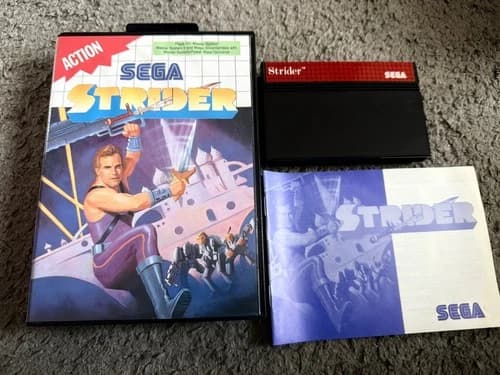Sega Master System Strider Complete With Manual
