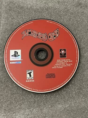 Incredible Crisis PS1 2000) PS1 Original Tested Works Disc ONLY Rare PlayStation