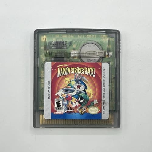 Nintendo Game Boy Color Looney Tunes Marvin Strikes Back! Tested & Working 2000