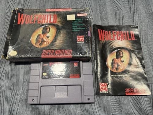 Wolfchild Super Nintendo SNES 1993 Complete in Box