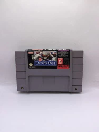 Tecmo Super Bowl 3 (Super Nintendo SNES, 1995)- Authentic Tested & Working