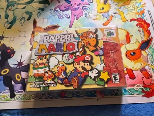 Paper Mario (Nintendo 64, 2001) N64 - Authentic - Complete CIB - TESTED !