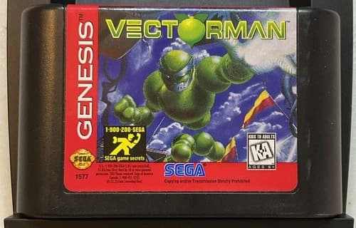 Vectorman (Sega Genesis, 1995) Cart Only - Tested - MINT CONDITION!
