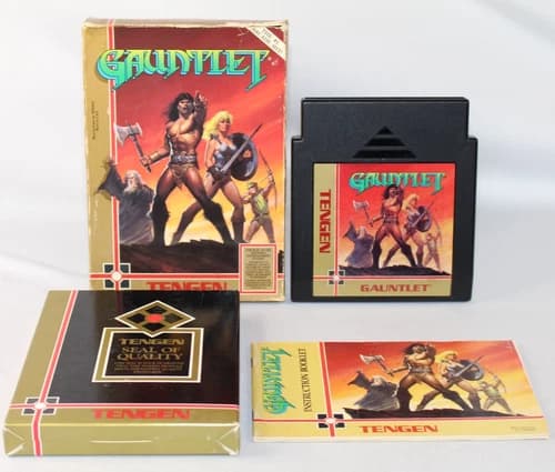 Gauntlet NES Nintendo Complete CIB! Authentic! Good Condition w/Cart Sleeve!