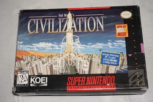 Sid Meier's Civilization (Super Nintendo SNES) Complete in Box CIB