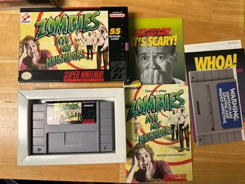 Zombies Ate My Neighbors (Super Nintendo, 1993) SNES Complete CIB