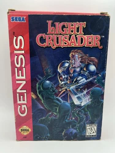 Light Crusader (Sega Genesis, 1995) Authentic CIB Complete w/Manual Tested