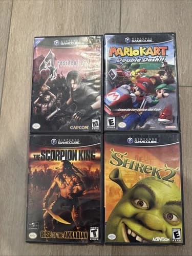 Nintendo GameCube Cases Only Mario Kart Double Dash, Resident Evil 4