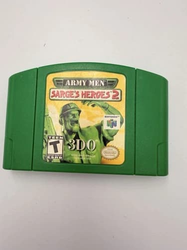 Army Men: Sarge's Heroes 2 (Nintendo 64, 2000) N64 Authentic Tested & Working