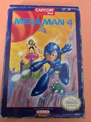 Mega Man 4 (Nintendo NES, 1991) Authentic Cartridge
