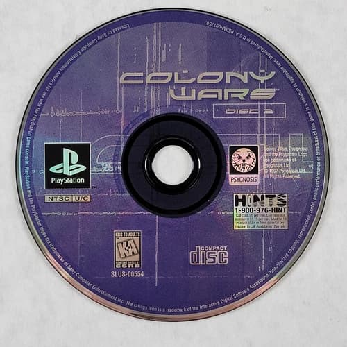 Colony Wars Disc 2 - Loose Sony PS1 Playstation 1 Disc