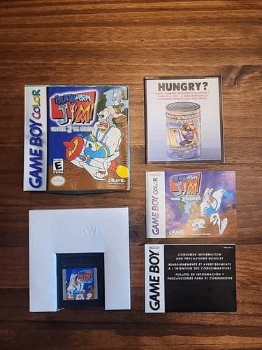 Earthworm Jim: Menace 2 the Galaxy Nintendo Game Boy Color 1999 COMPLETE CIB