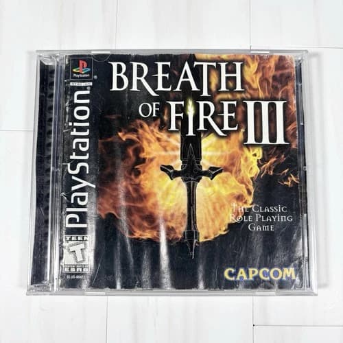 Breath of Fire III 3 PlayStation PS1 1998 Black Label RPG Capcom Video Game READ