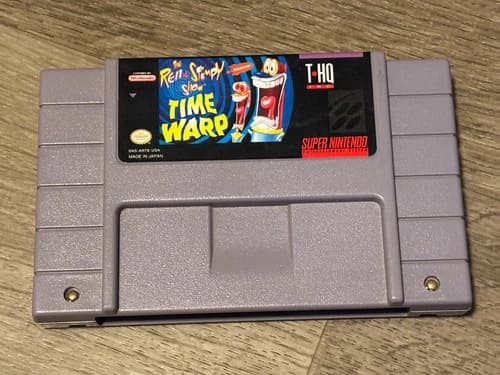 The Ren & Stimpy Show Time Warp Super Nintendo Snes Cleaned & Tested Authentic