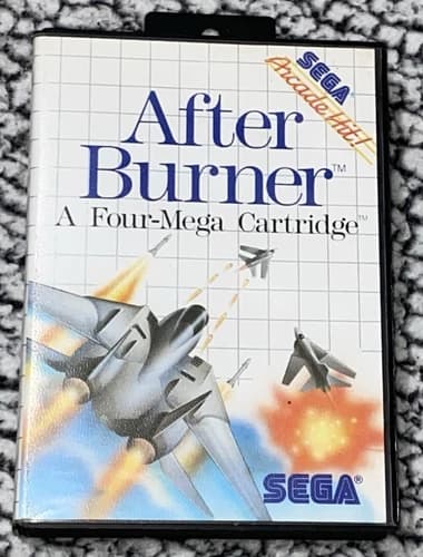 After Burner (Sega Master System, 1988) Complete CIB Flight Battle Game Working
