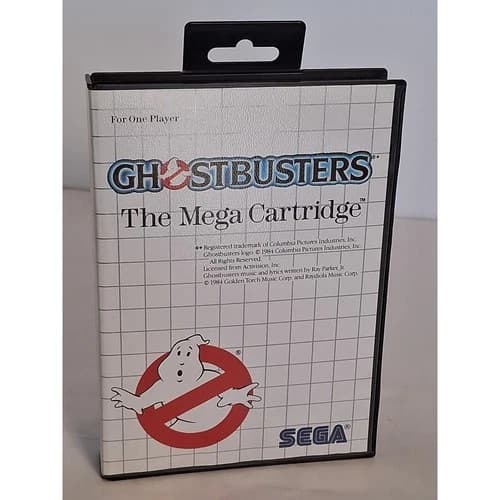 Ghostbusters Sega Master System Mega Cartridge CIB Complete w Manual Insert