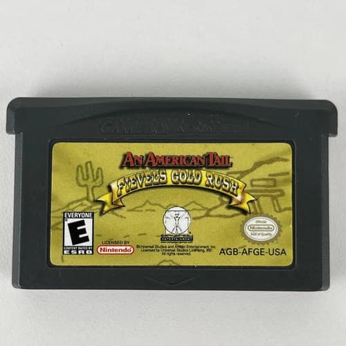 An American Tail Fievel's Gold Rush (2003) Nintendo Gameboy Advance GBA Game