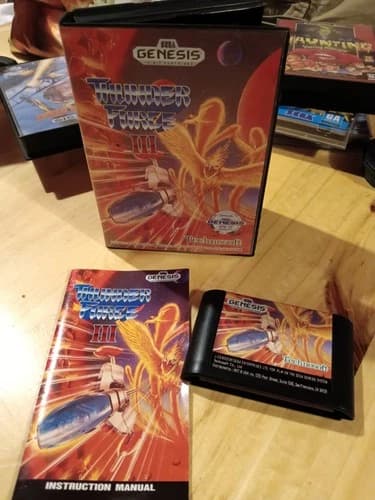Thunder Force III (Sega Genesis, 1990) Complete In Box FREE SHIPPING 💥💥