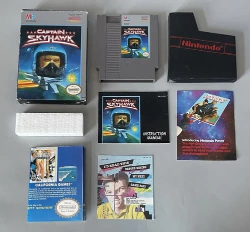 Captain Skyhawk for Nintendo NES — Tested/Working — Complete CIB — 1989