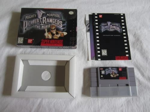 Mighty Morphin Power Rangers The Movie (SNES) Super Nintendo CIB Complete Bandai