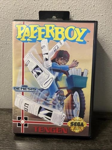 Sega Genesis (CIB) - Paperboy - COMPLETE Tengen Game, Box and Instruction Manual