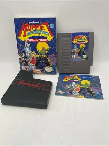 Muppet Adventure: Chaos at the Carnival NES Nintendo Complete CIB! Nice!
