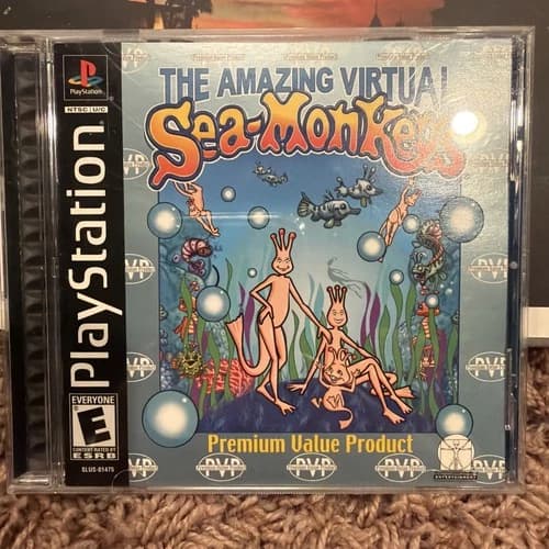 The Amazing Virtual Sea-Monkeys (Sony PlayStation 1, 2002) PS1 Complete CIB