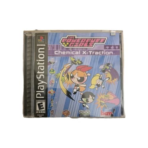 The Powerpuff Girls Chemical X-Traction Sony Playstation 1 Complete In Box PS1