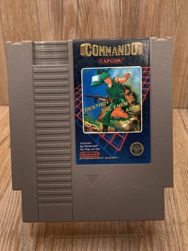 Commando NES - Cart Only Tested Works Authentic Nintendo Capcom