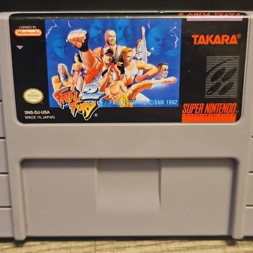 Takara Fatal Fury 2 Super Nintendo SNES NTSC-U/C Game Cartridge