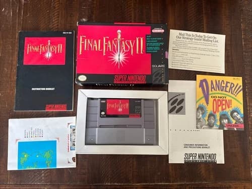 Final Fantasy II 2 - Super Nintendo SNES - CIB w/ REG CARD - EXCELLENT