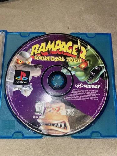 Rampage 2: Universal Tour (Sony PlayStation 1, 1998) PS1 Disc Only Tested