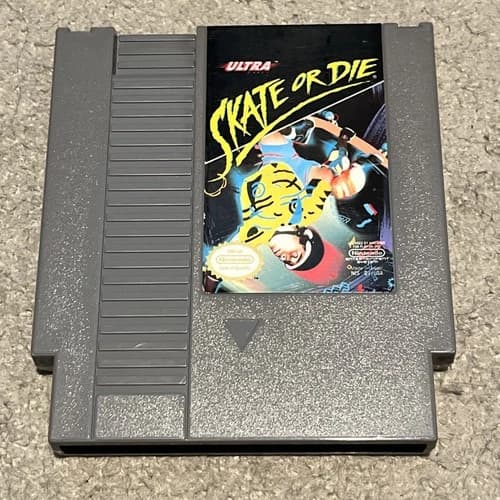 Skate or Die Nintendo NES Ultra Games 1988 Vintage Video Cartridge Only Tested
