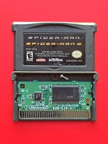 Spider-Man 1 2 Game Boy Advance Marvel Spiderman 2 in 1 Game Pack Games