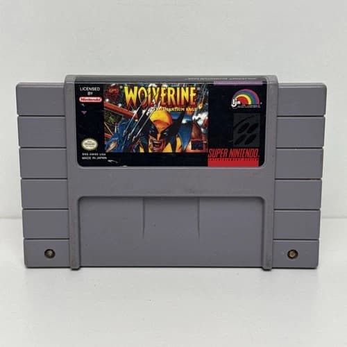 Wolverine: Adamantium Rage (Super Nintendo Entertainment System, 1994) Tested