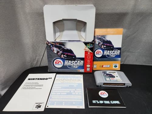 NASCAR 99 N64 Nintendo 64 Complete In Box Manual Inserts Good Condition