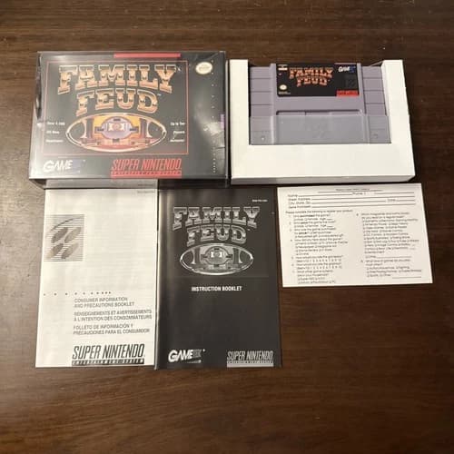 Family Feud (Super Nintendo SNES) Complete - Tested - Authentic