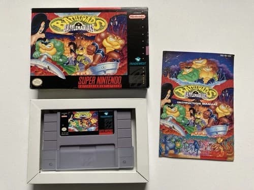 Battletoads in Battlemaniacs (SNES, 1993) CIB Complete w/ Manual - Authentic