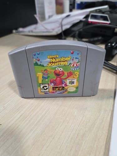 Elmo's Number Journey Nintendo 64 N64 Authentic Game Cartridge - Tested