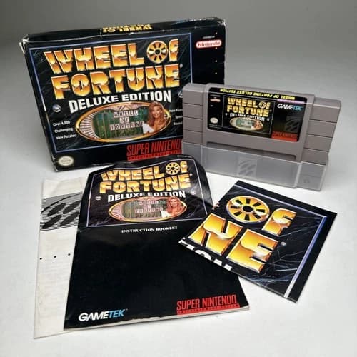 Wheel of Fortune: Deluxe Edition (Super Nintendo SNES, 1993) Complete in Box CIB