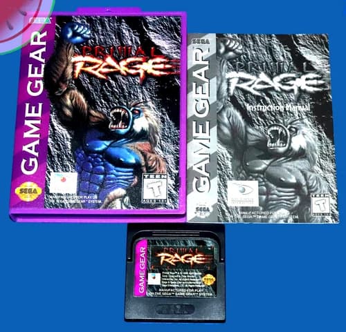 TESTED Sega GAME GEAR Authentic PRIMAL RAGE Complete with Manual in NEW Box CIB