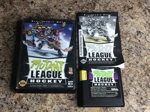 Mutant League Hockey (Sega Genesis, 1994) CIB Complete in Box
