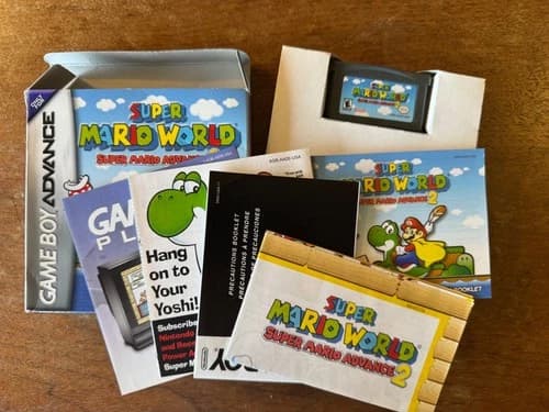 Super Mario Advance 2 World Game Boy Advance Complete in Box CIB wMap!
