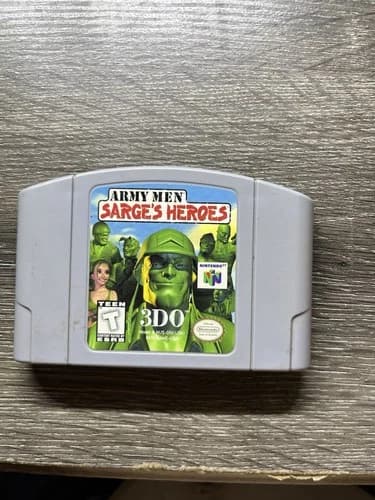 Army Men: Sarge’s Heroes (Nintendo 64, N64) – Authentic – TESTED – Works Great