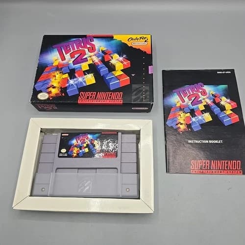 Tetris 2 (SNES Super Nintendo 1994) CIB Complete with Manual