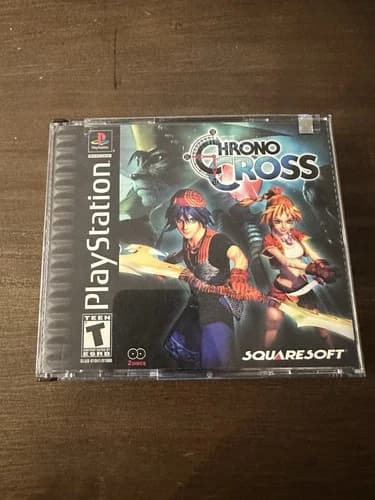 Chrono Cross Sony PlayStation 1 PS1 Black Label CIB Tested Cracked Case